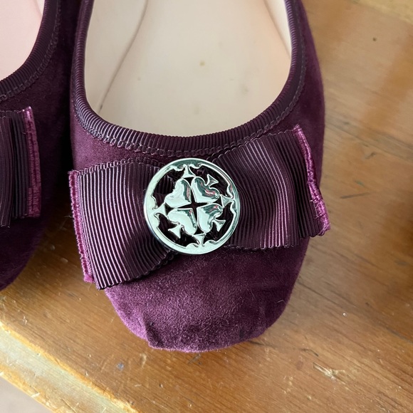 Kate spade wine red suede ballet flats - Picture 3 of 9